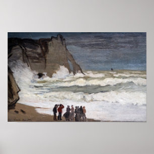 Claude Monet - Woeste zee bij Etretat Poster