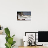 Claude Monet - Woeste zee bij Etretat Poster (Thuiskantoor)