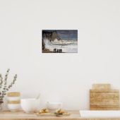 Claude Monet - Woeste zee bij Etretat Poster (Keuken)