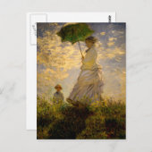 Claude Monet-Woman met een Briefkaart van Parasol  (Voorkant / Achterkant)