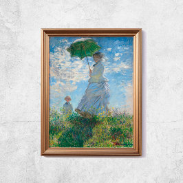 Claude Monet Woman met een ouderwetse kunst van Pa Poster