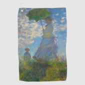Claude Monet Woman met een parasol Golfhanddoek (Voorkant)