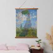 Claude Monet Woman met een parasol Hangend Wandkleed (Slaapkamer)
