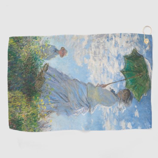 Claude Monet Woman met een parasol / La Promenade Golfhanddoek (Horizontaal)