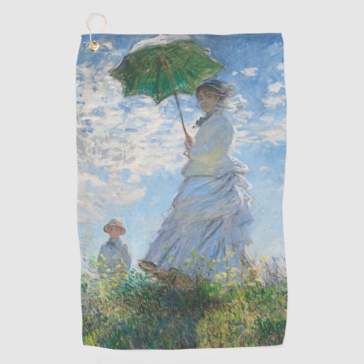 Claude Monet Woman met een parasol / La Promenade Golfhanddoek (Voorkant)