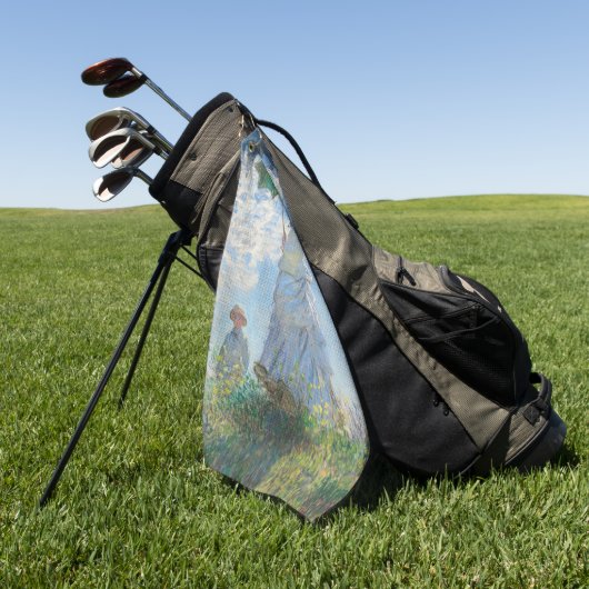 Claude Monet Woman met een parasol / La Promenade Golfhanddoek (Groen)