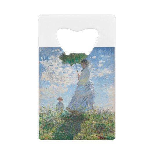 Claude Monet Woman met een parasol, Madame Monet Creditkaart Flessenopener (Achterkant)