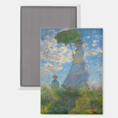 Claude Monet Woman met een parasol Magneet (Voorkant / Achterkant)