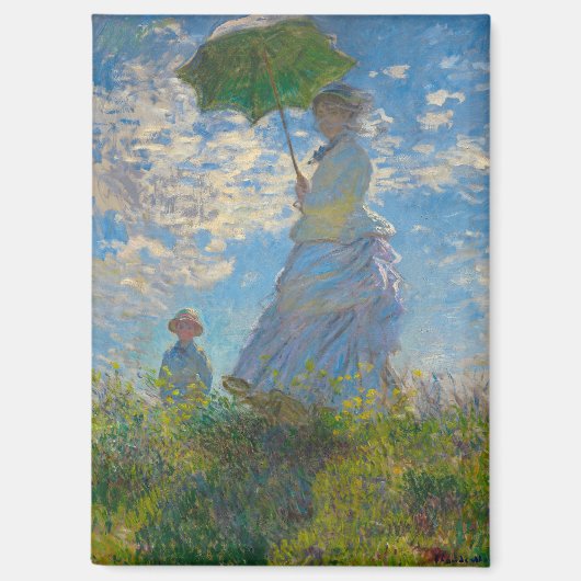 Claude Monet Woman met een parasol Magneet (Voorkant)