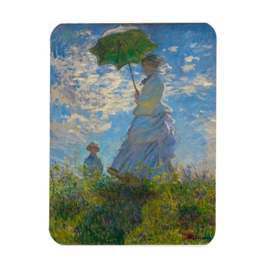 Claude Monet Woman met een parasol Magneet (Verticaal)