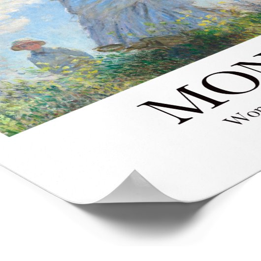 Claude Monet Woman met een parasol Poster (Hoek)