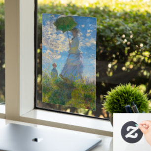 Claude Monet Woman met een parasol Raamsticker