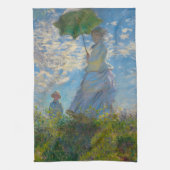 Claude Monet Woman met een parasol Theedoek (Verticaal)