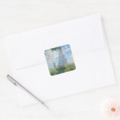 Claude Monet Woman met een parasol Vierkante Sticker (Envelop)