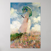 Claude Monet - Woman with Parasol study Poster (Voorkant)