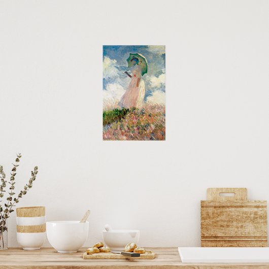 Claude Monet - Woman with Parasol study Poster (Keuken)