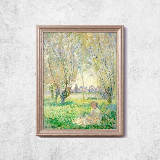 Claude Monet Women die onder Willow Old Art zitten Poster