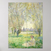 Claude Monet Women die onder Willow Old Art zitten Poster (Voorkant)
