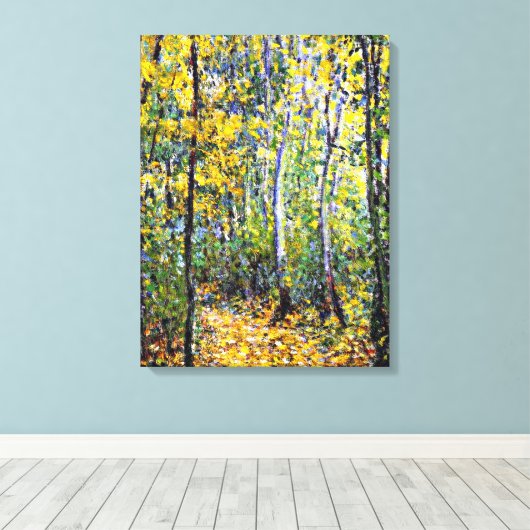 Claude Monet - Wood Lane Canvas Afdruk (Insitu (Houten vloer))