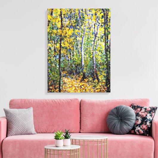 Claude Monet - Wood Lane Canvas Afdruk (Insitu (Woonkamer))
