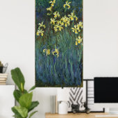 Claude Monet ~ Yellow Irise Poster (Thuiskantoor)