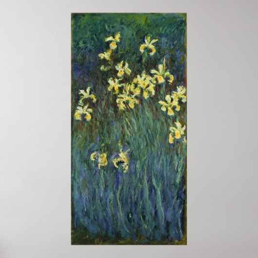 Claude Monet ~ Yellow Irise Poster (Voorkant)
