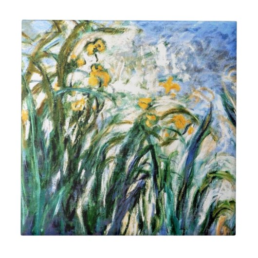 Claude Monet Yellow Irissen en Malva 19 Tegeltje (Voorkant)