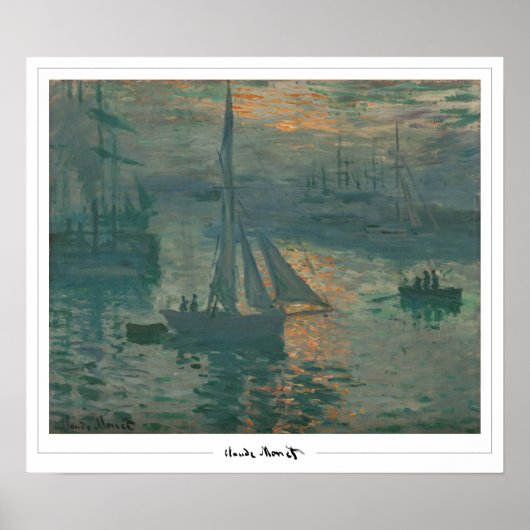 Claude Monet Zedign Art Poster #36-2 (Voorkant)
