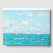 Claude Monet Zeegezicht bij Saint-Adresse Fine Art Gastenboek (Achterkant)