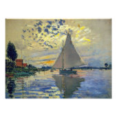 Claude Monet - Zeilboot bij Le Petit-Gennevilliers Foto Afdruk (Voorkant)