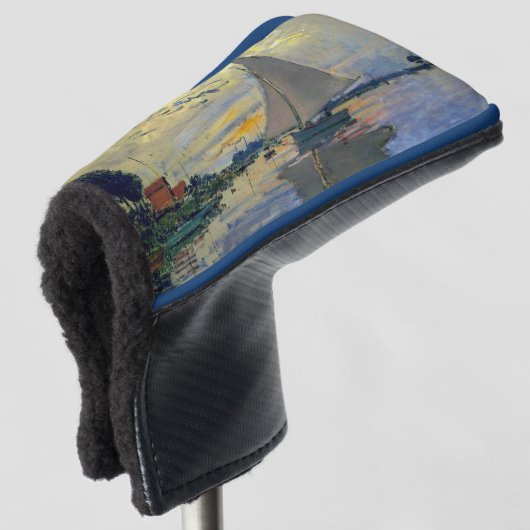 Claude Monet - Zeilboot bij Le Petit-Gennevilliers Golfheadcover (3/4 voorkant)