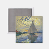 Claude Monet - Zeilboot bij Le Petit-Gennevilliers Magneet (Voorkant / Achterkant)