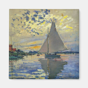 Claude Monet - Zeilboot bij Le Petit-Gennevilliers Magneet