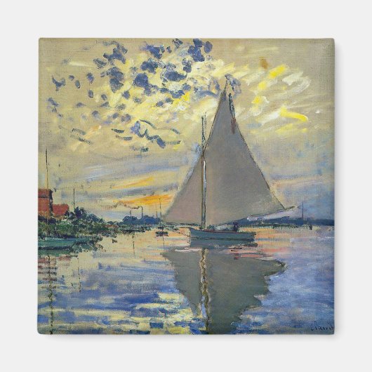 Claude Monet - Zeilboot bij Le Petit-Gennevilliers Magneet (Voorkant)