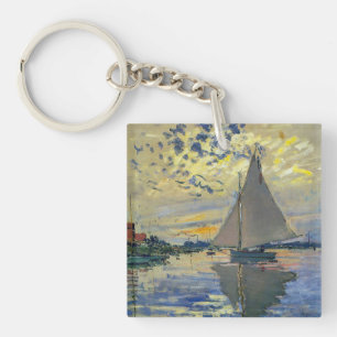 Claude Monet - Zeilboot bij Le Petit-Gennevilliers Sleutelhanger