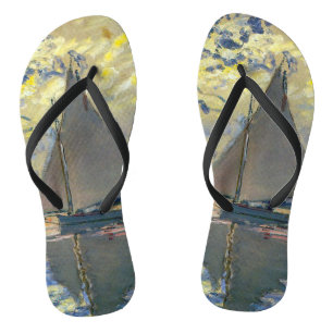 Claude Monet - Zeilboot bij Le Petit-Gennevilliers Teenslippers