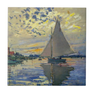 Claude Monet - Zeilboot bij Le Petit-Gennevilliers Tegeltje
