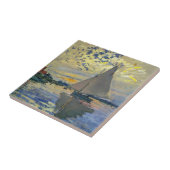Claude Monet - Zeilboot bij Le Petit-Gennevilliers Tegeltje (Zijkant)