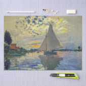 Claude Monet - Zeilboot bij Le Petit-Gennevilliers Tissuepapier (Craft)