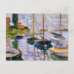 Claude Monet - Zeilboten op de Zegen Briefkaart<br><div class="desc">Zeilboten op de Zegen bij Petit - Gennevilliers door Claude Monet,  1874. Olie op canvas.</div>