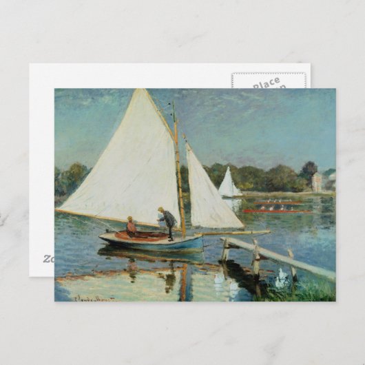 Claude Monet | Zeiling te Argenteuil, c.1874 Briefkaart (Voorkant / Achterkant)