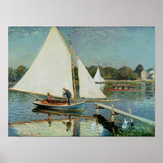 Claude Monet | Zeiling te Argenteuil, c.1874 Poster (Voorkant)