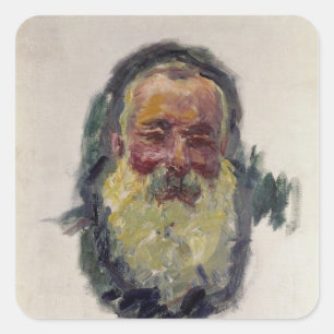 Claude Monet   Zelfportret, 1917 Vierkante Sticker
