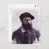 Claude Monet - Zelfportret in Beret 1886 Briefkaart (Voorkant / Achterkant)