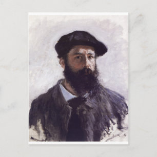 Claude Monet - Zelfportret in Beret 1886 Briefkaart