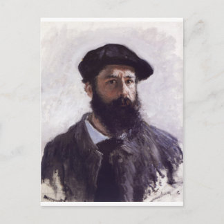 Claude Monet - Zelfportret in Beret 1886 Briefkaart