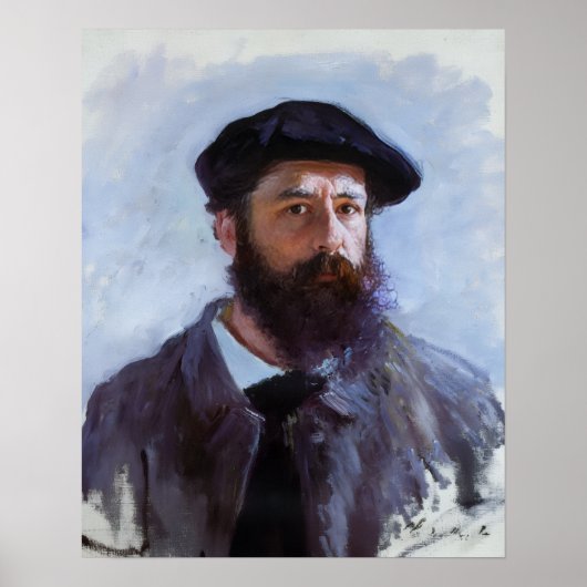 Claude Monet, Zelfportret met een baret, Poster (Voorkant)