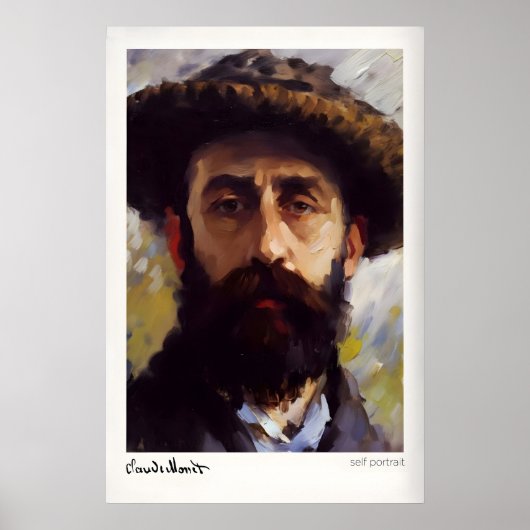 Claude Monet Zelfportret Muurkunst Poster (Voorkant)