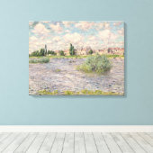 Claude Monet | Zine in Lavacourt Canvas Afdruk (Insitu (Houten vloer))