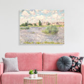 Claude Monet | Zine in Lavacourt Canvas Afdruk (Insitu (Woonkamer))